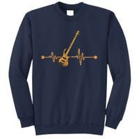 Bass Guitar Player Heartbeat Musical Instrument Bass Guitar Sweatshirt