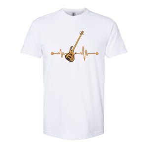 Bass Guitar Player Heartbeat Musical Instrument Bass Guitar Softstyle CVC T-Shirt