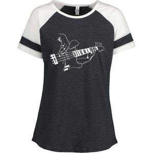 Bass Guitar Player Music Guitarist Musician Rock Enza Ladies Jersey Colorblock Tee