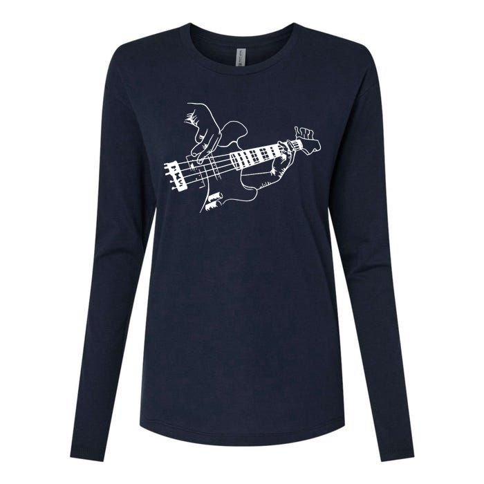 Bass Guitar Player Music Guitarist Musician Rock Womens Cotton Relaxed Long Sleeve T-Shirt