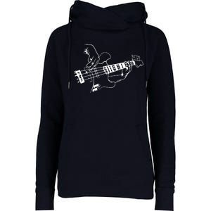 Bass Guitar Player Music Guitarist Musician Rock Womens Funnel Neck Pullover Hood