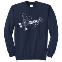 Bass Guitar Player Music Guitarist Musician Rock Tall Sweatshirt