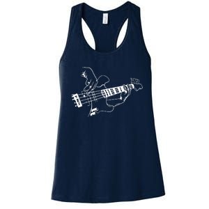 Bass Guitar Player Music Guitarist Musician Rock Women's Racerback Tank