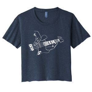 Bass Guitar Player Music Guitarist Musician Rock Women's Crop Top Tee