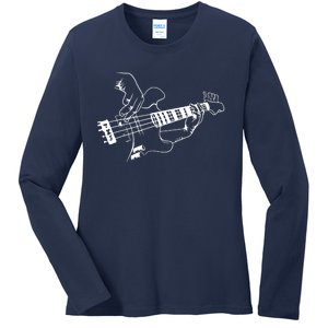 Bass Guitar Player Music Guitarist Musician Rock Ladies Long Sleeve Shirt