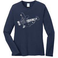 Bass Guitar Player Music Guitarist Musician Rock Ladies Long Sleeve Shirt