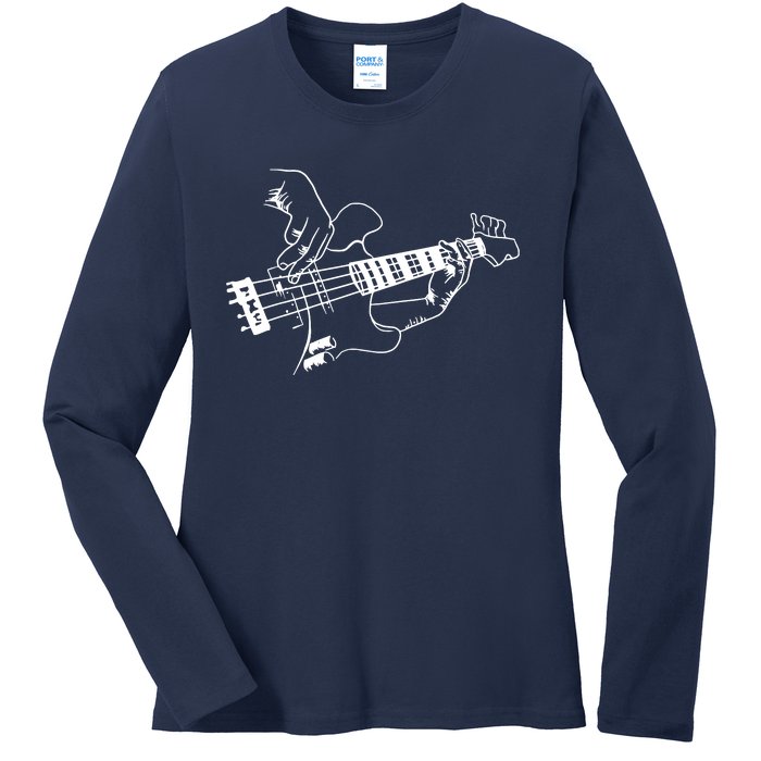 Bass Guitar Player Music Guitarist Musician Rock Ladies Long Sleeve Shirt