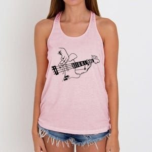 Bass Guitar Player Music Guitarist Musician Rock Women's Knotted Racerback Tank