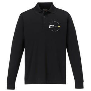 Bass Guitar Player Relax The Bass Player Is Here Performance Long Sleeve Polo