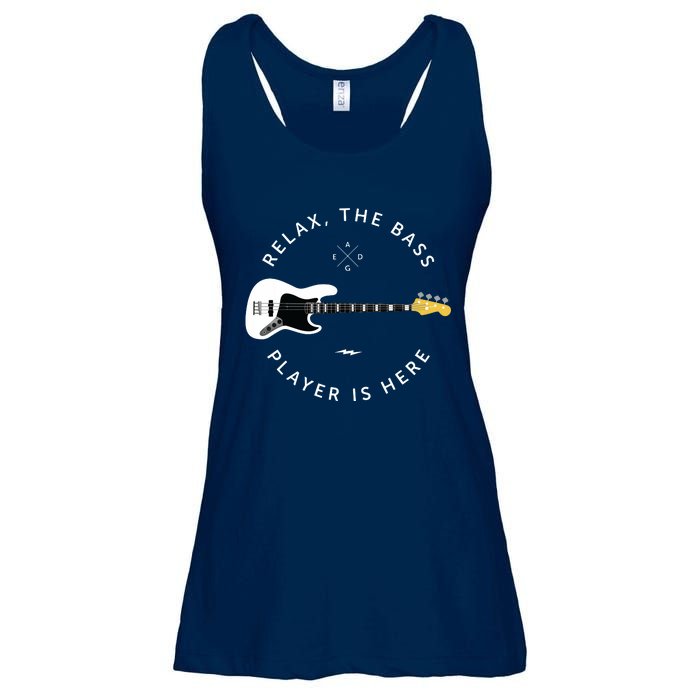 Bass Guitar Player Relax The Bass Player Is Here Ladies Essential Flowy Tank