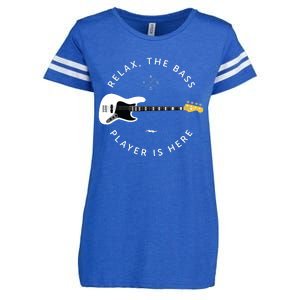 Bass Guitar Player Relax The Bass Player Is Here Enza Ladies Jersey Football T-Shirt