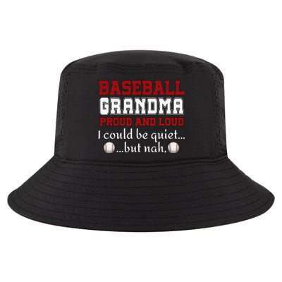 Baseball Grandma Proud And Loud Cool Comfort Performance Bucket Hat