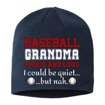 Baseball Grandma Proud And Loud Sustainable Beanie