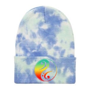 Bass Guitar Player Musical Instrument Bass Guitar Cute Gift Tie Dye 12in Knit Beanie