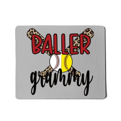 Baller Grammy Proud Baseball Softball Grammy Grandma Gift Mousepad