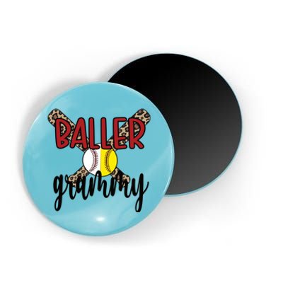 Baller Grammy Proud Baseball Softball Grammy Grandma Gift Magnet