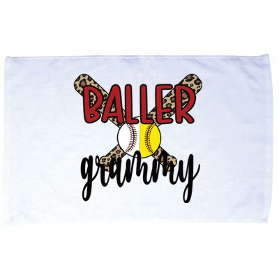 Baller Grammy Proud Baseball Softball Grammy Grandma Gift Microfiber Hand Towel