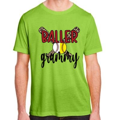 Baller Grammy Proud Baseball Softball Grammy Grandma Gift Adult ChromaSoft Performance T-Shirt