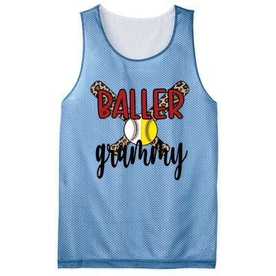 Baller Grammy Proud Baseball Softball Grammy Grandma Gift Mesh Reversible Basketball Jersey Tank