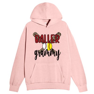 Baller Grammy Proud Baseball Softball Grammy Grandma Gift Urban Pullover Hoodie