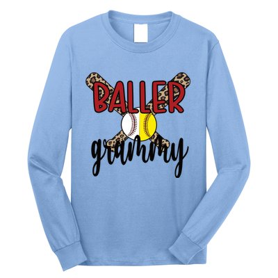 Baller Grammy Proud Baseball Softball Grammy Grandma Gift Long Sleeve Shirt