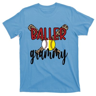 Baller Grammy Proud Baseball Softball Grammy Grandma Gift T-Shirt