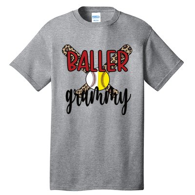 Baller Grammy Proud Baseball Softball Grammy Grandma Gift Tall T-Shirt