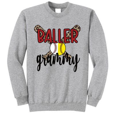 Baller Grammy Proud Baseball Softball Grammy Grandma Gift Tall Sweatshirt