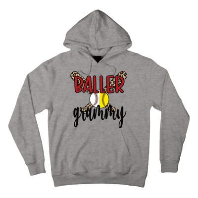 Baller Grammy Proud Baseball Softball Grammy Grandma Gift Tall Hoodie