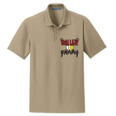 Baller Grammy Proud Baseball Softball Grammy Grandma Gift Dry Zone Grid Polo