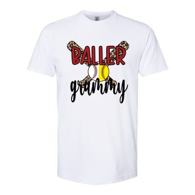 Baller Grammy Proud Baseball Softball Grammy Grandma Gift Softstyle CVC T-Shirt