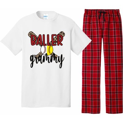 Baller Grammy Proud Baseball Softball Grammy Grandma Gift Pajama Set