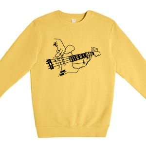 Bass Guitar Player Music Guitarist Musician Premium Crewneck Sweatshirt