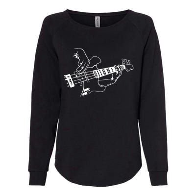 Bass Guitar Player Music Guitarist Musician Womens California Wash Sweatshirt