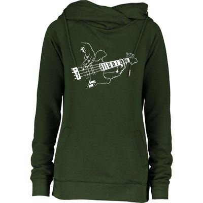 Bass Guitar Player Music Guitarist Musician Womens Funnel Neck Pullover Hood