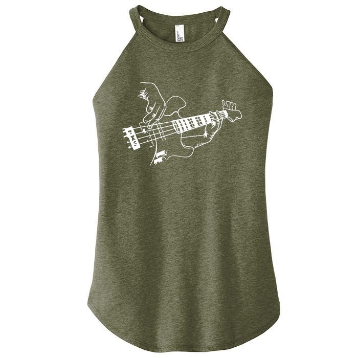 Bass Guitar Player Music Guitarist Musician Women's Perfect Tri Rocker Tank