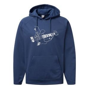 Bass Guitar Player Music Guitarist Musician Performance Fleece Hoodie