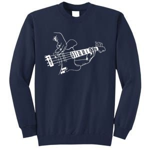 Bass Guitar Player Music Guitarist Musician Tall Sweatshirt