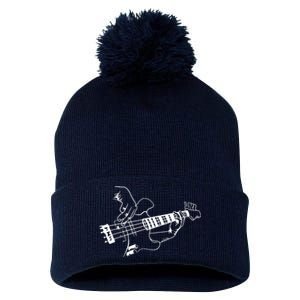 Bass Guitar Player Music Guitarist Musician Pom Pom 12in Knit Beanie