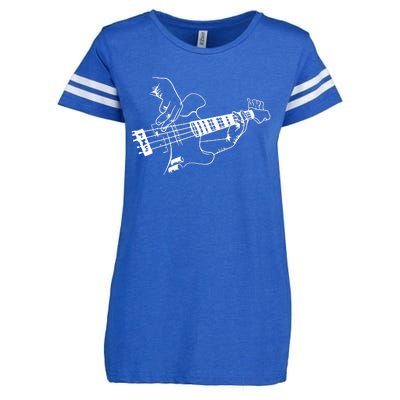 Bass Guitar Player Music Guitarist Musician Enza Ladies Jersey Football T-Shirt