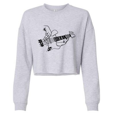 Bass Guitar Player Music Guitarist Musician Cropped Pullover Crew