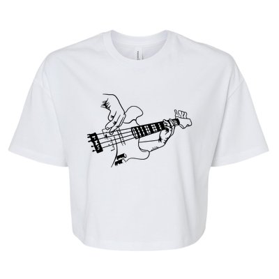 Bass Guitar Player Music Guitarist Musician Bella+Canvas Jersey Crop Tee