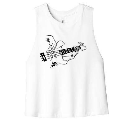 Bass Guitar Player Music Guitarist Musician Women's Racerback Cropped Tank