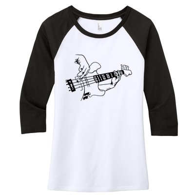 Bass Guitar Player Music Guitarist Musician Women's Tri-Blend 3/4-Sleeve Raglan Shirt