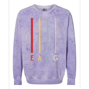 Bass Guitarist Player Eadg 4 Strings Bassist Band Musician Colorblast Crewneck Sweatshirt