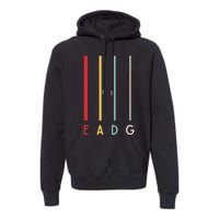 Bass Guitarist Player Eadg 4 Strings Bassist Band Musician Premium Hoodie