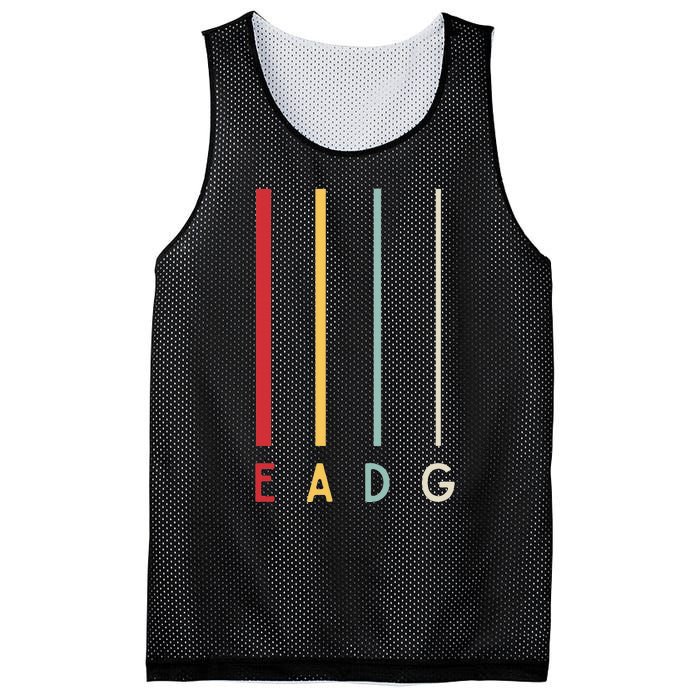 Bass Guitarist Player Eadg 4 Strings Bassist Band Musician Mesh Reversible Basketball Jersey Tank