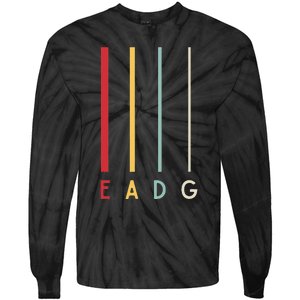 Bass Guitarist Player Eadg 4 Strings Bassist Band Musician Tie-Dye Long Sleeve Shirt