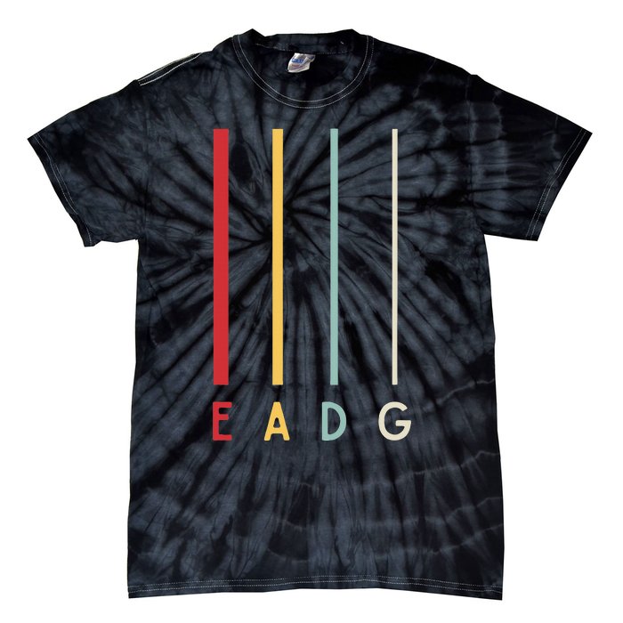 Bass Guitarist Player Eadg 4 Strings Bassist Band Musician Tie-Dye T-Shirt