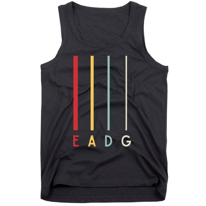 Bass Guitarist Player Eadg 4 Strings Bassist Band Musician Tank Top